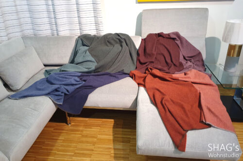 SHAGs Wohnstudio München Decken Wohnen Geschenkartikel ClickandCollect CallandCollect Plaid verschiedene Farben blau rot Kaschmir Wolle