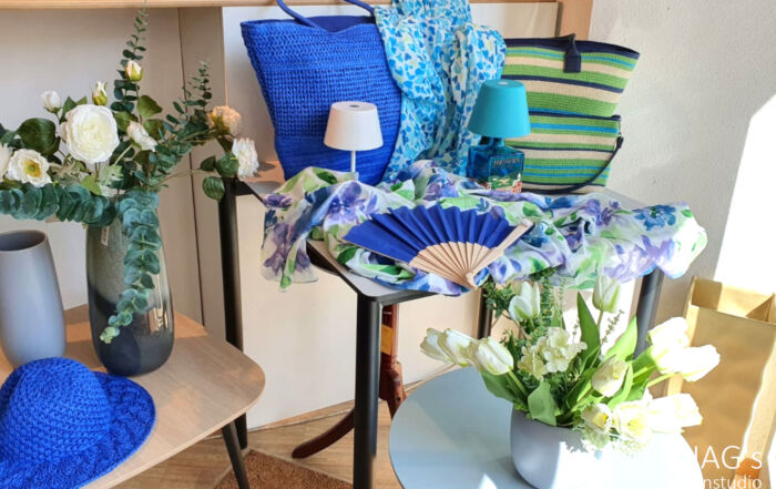 SHAGs Wohnstudio München Frühling Taschen Deko Interior Geschenke Hut Blumen Schals Tücher